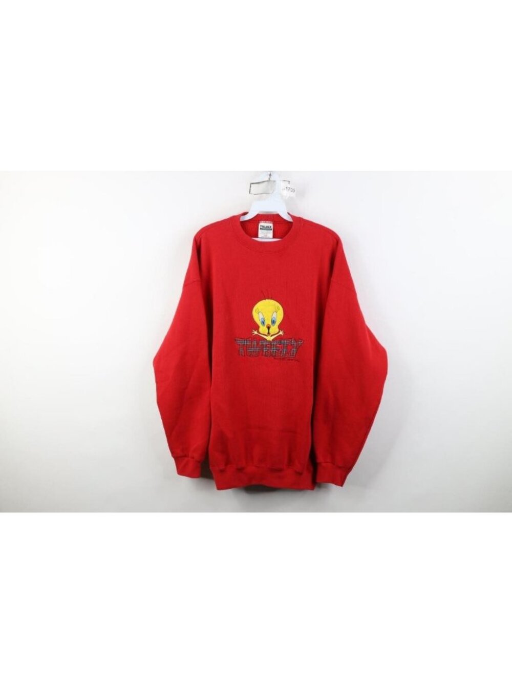 Vintage 90s Looney Tunes Womens Large Spell Out Tweety Bird Crewneck Sweatshirt